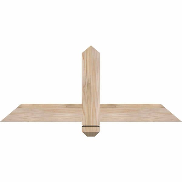 Ekena Millwork Eugene Smooth Timber Gable Bracket, Douglas Fir, 36"W x 15"H x 3 1/2"D x 3 1/2"F, 10/12 Pitch GBW036X15X0404EUG00SDF - main